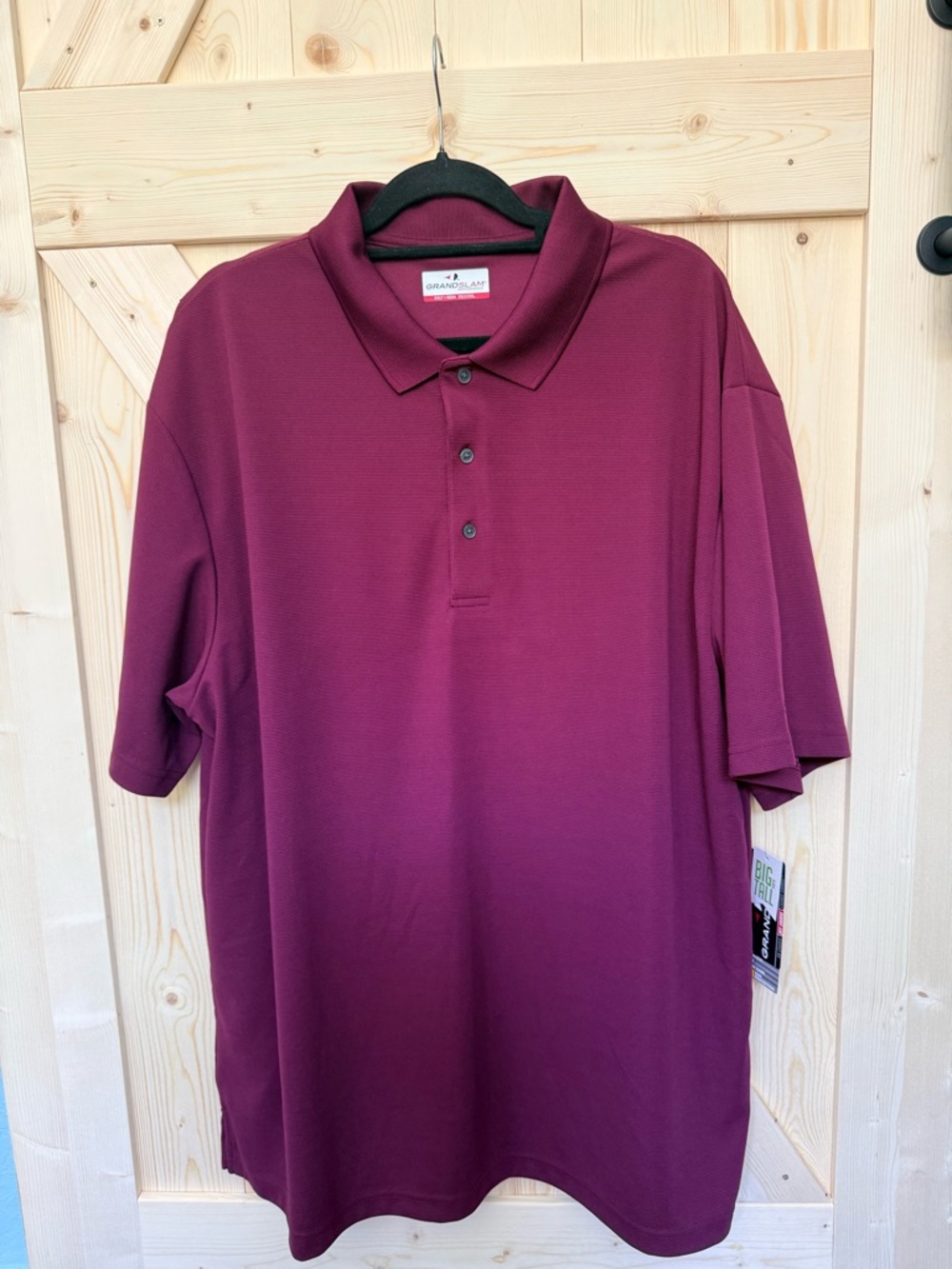 Grand Slam Men's Polo Shirt in Burgundy XXLT